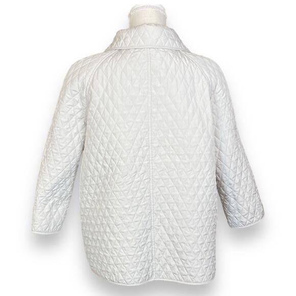 Mel & Lisa Cream Quilted Jacket Size 4 - Picture 5 of 7
